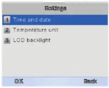 Luvion Platinum 3 - MENU > INSTELLINGEN > LCDVERLICHTING - 1