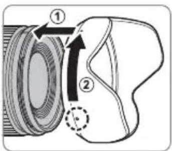 FUJIFILM XF 18mm f1.4 LM WR - Anbringen der Sonnenblende - 1