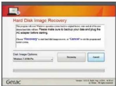 Getac X500 - Using System Recovery - 1
