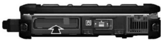 Getac X500 - Installieren des Akkus - 2