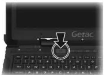 Getac X500 - Collegamento dell'alimentazione CA e accensione del computer - 2