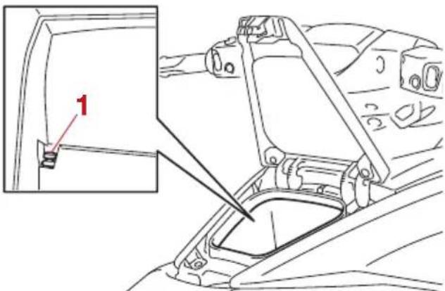 YAMAHA WaveRunner FX SVHO Cruiser (2022) - Pour évacuer l'eau de la boîte à gants : - 1