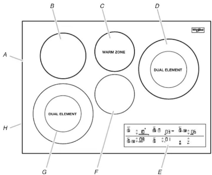 WHIRLPOOL WCE97US6KB - Table de cuisson - 1