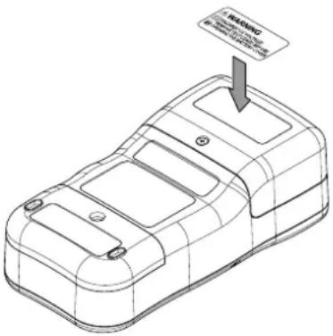 TROTEC BE47 - Mise en place de l'étiquette d'avertissement - 1