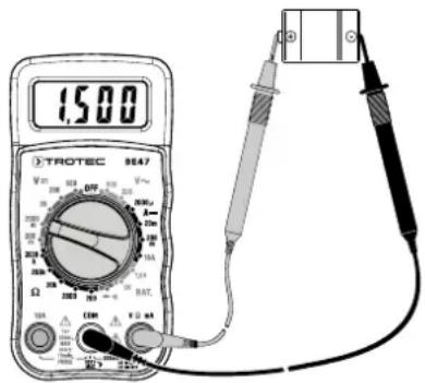 TROTEC BE47 - Mesure de tension continue - 1