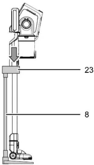 TROTEC VC 155 E - Mettre l'appareil dans sa station de rangement - 1
