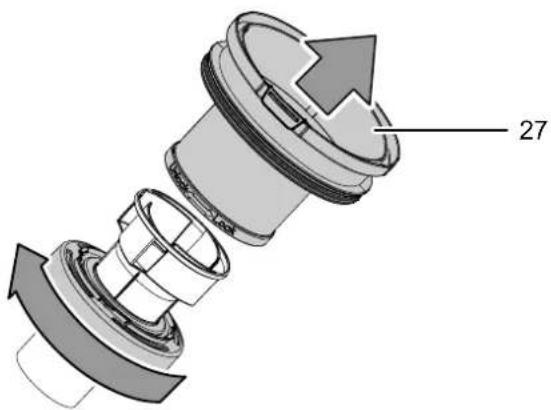 TROTEC VC 155 E - Nettoyage du réservoir collecteur et de l'unité cyclonique - 3