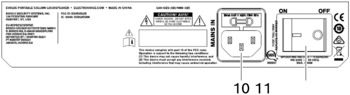 ELECTRO-VOICE Evolve 50M - Commandes du DSP de l'amplificateur - 2