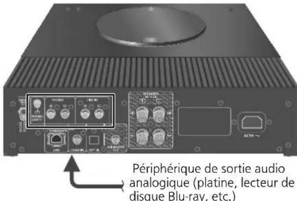 TECHNICS SBC600 - Connexion d'un périhérique de sortie audio analogique - 1