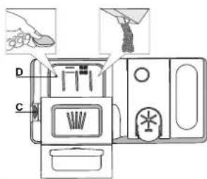 INDESIT DFC 2C24 UK - FILLING THE DETERGENT DISPENSER - 1