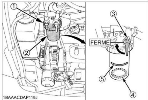 KUBOTA KX0184 - Vidange du Séparateur d'eau - 1