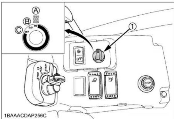 KUBOTA KX0184 - Commutateur de Chauffage - 1