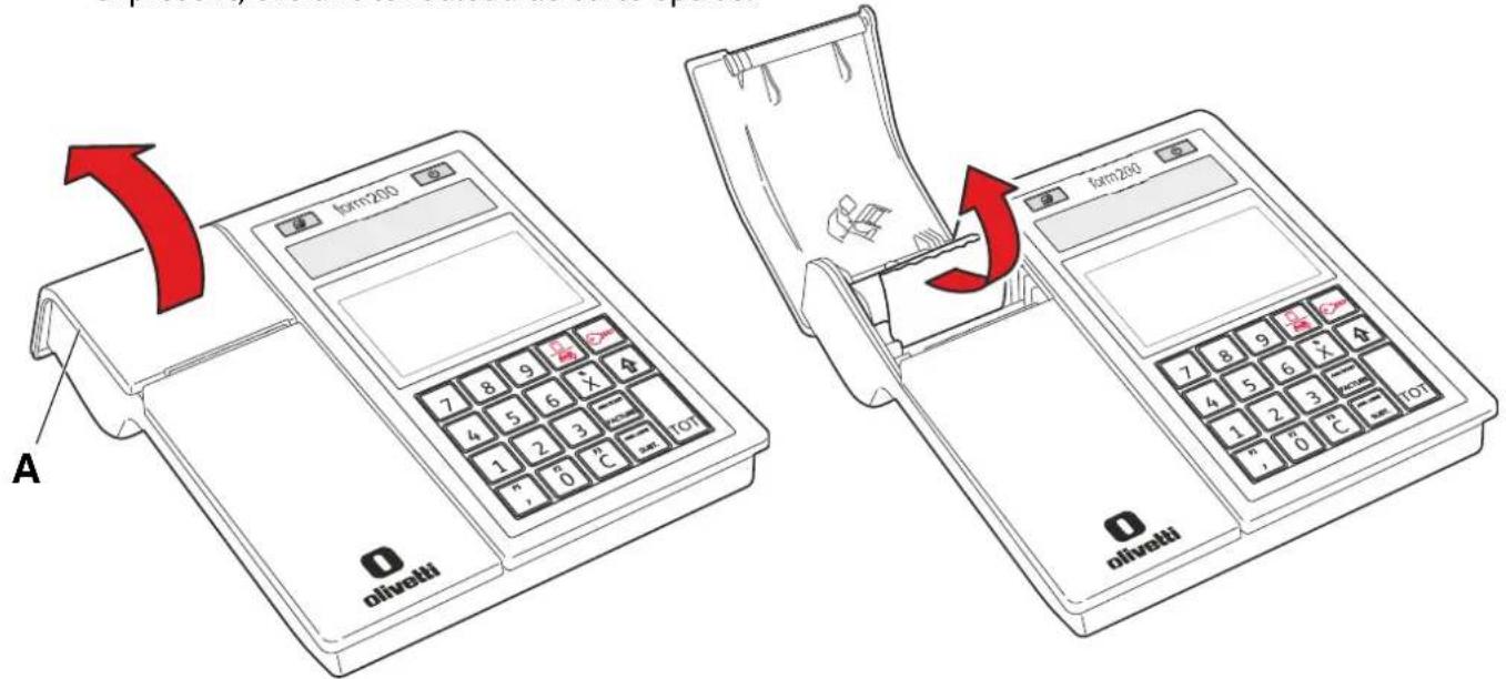 OLIVETTI form 200 - Insertion du Rouleau de Papier - 1