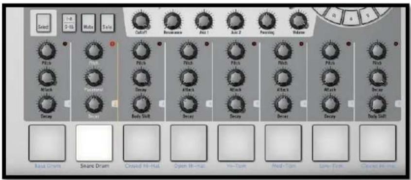 Arturia Spark 2 - La zone de contrôle des Instruments - 1