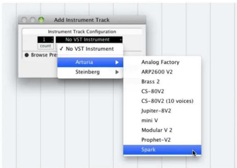 Arturia Spark 2 - Connection à une piste d'instrument - 1