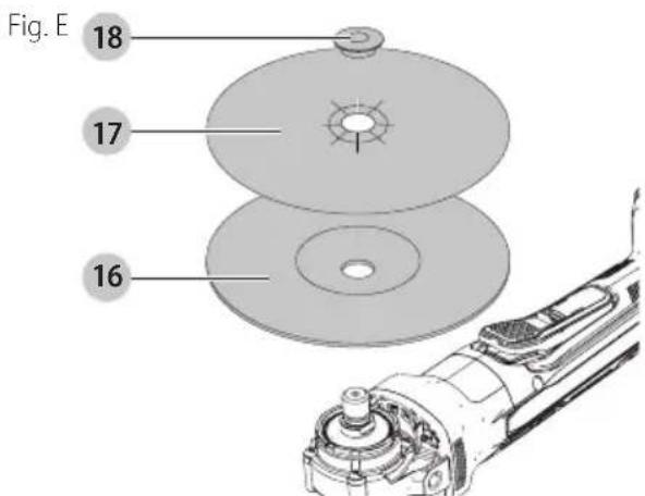 Craftsman CMCG450B - Installation de tampons de soutien de ponçage (Fig. A, E) - 1
