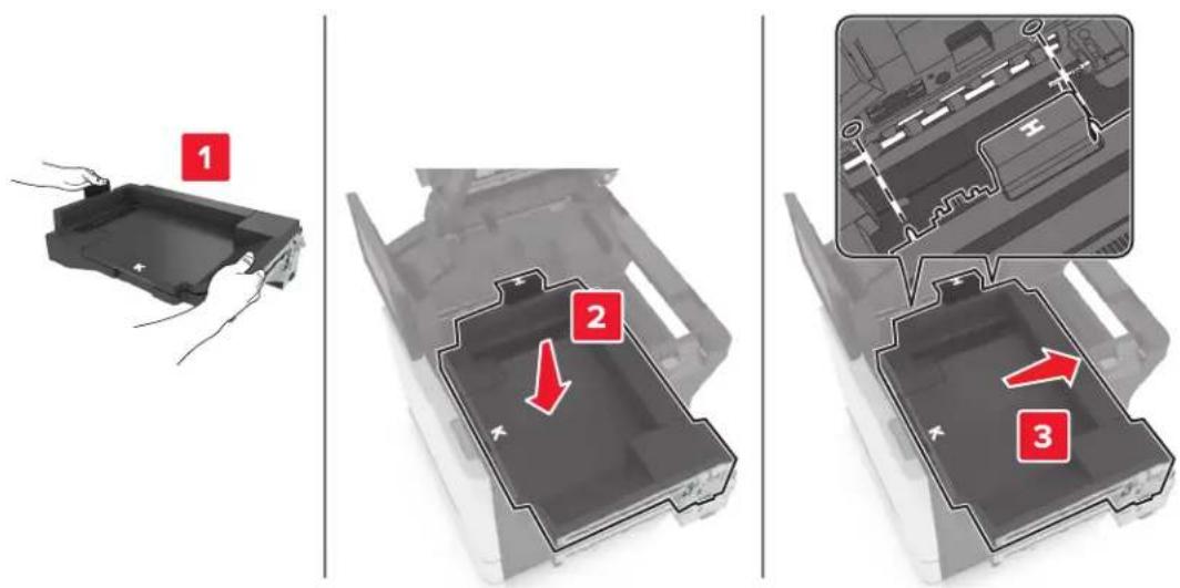 LEXMARK XC8163 - Installation de l'unité de finition d'agrafage/perforation multiposition - 5