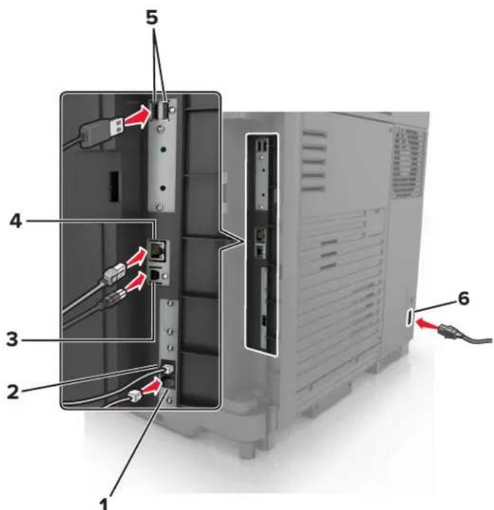 LEXMARK XC8163 - Connexion des cables - 1