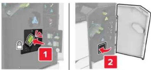 LEXMARK XC8163 - Bourrage d'agrafes derriere la porte J - 8