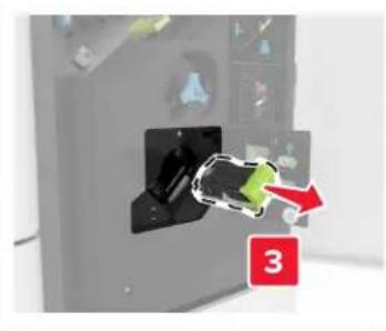 LEXMARK XC8163 - Remplacement de la cartouche d'agrafes dans l'unité de finition d'agrafage/perforation multiposition - 3