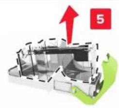 LEXMARK XC8163 - Remplacement de la cartouche d'agrafes dans l'unité de finition d'agrafage/perforation multiposition - 5