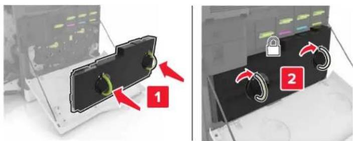 LEXMARK XC8163 - Remplacement de la bouteille de récapération de toner - 3