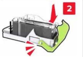 LEXMARK XC8163 - Remplacement de la cartouche d'agrafes dans l'unité de finition d'agrafage/perforation multiposition - 8