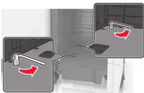 LEXMARK XC8163 - Installation de l'unité de finition d'agrafage/perforation multiposition - 12