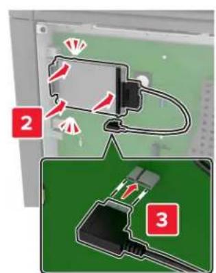 LEXMARK XC8163 - Installation d'un disque dur sur l'imprimante - 3