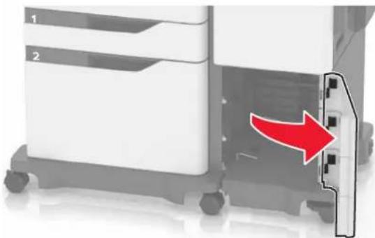 LEXMARK XC8163 - Installation de l'unité de finition d'agrafage/perforation multiposition - 11