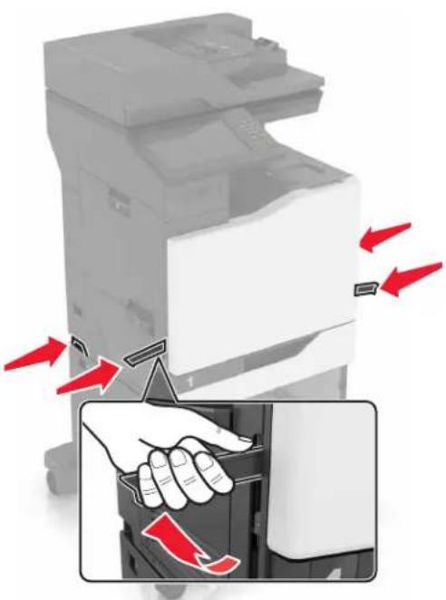 LEXMARK XC8163 - Installation des tiroirs en option - 4