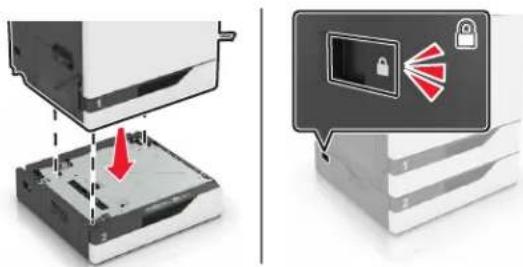 LEXMARK XC8163 - Installation des tiroirs en option - 5