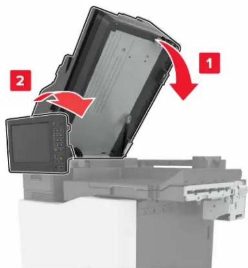 LEXMARK XC8163 - Installation de l'unité de finition d'agrafage/perforation multiposition - 7