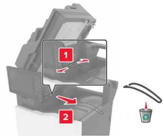 LEXMARK XC8163 - Installation de l'unité de finition d'agrafage - 2