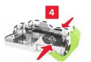 LEXMARK XC8163 - Remplacement de la cartouche d'agrafes dans l'unité de finition d'agrafage/perforation multiposition - 4