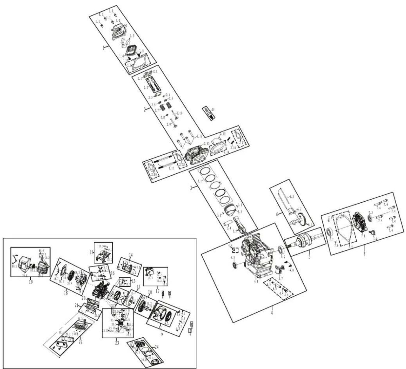 WESTINGHOUSE iGen4500cv - ENGINE EXPLODED VIEW - 1