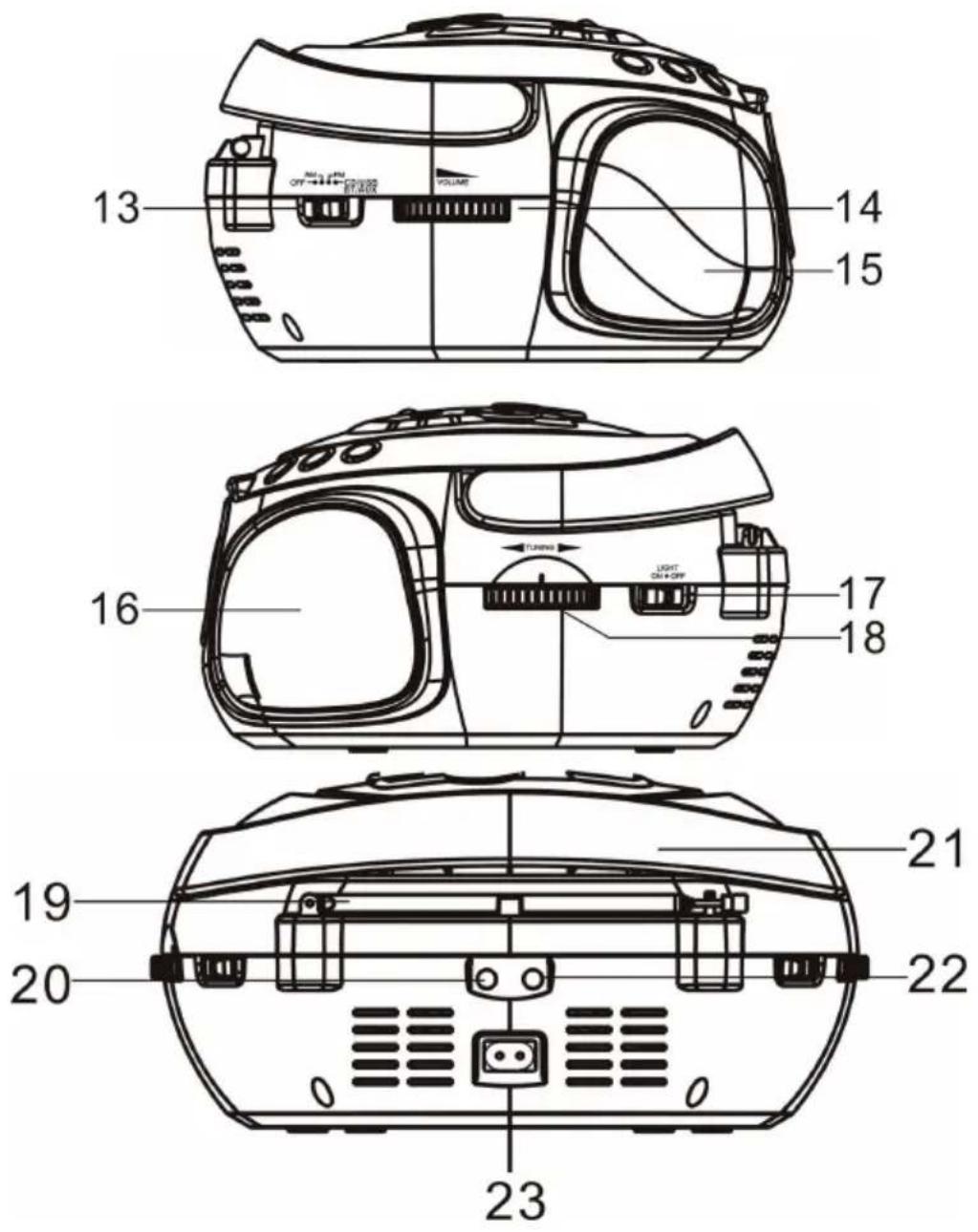 Auna Roadie Boombox - Instrucciones de la bateria - 2