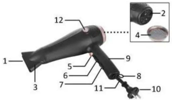 Emerio HD119520 - PARTS DESCRIPTION - 1