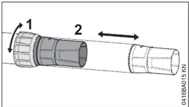 STIHL BR 450 C - Ajustage du tube de soufflage (BR 700) - 1