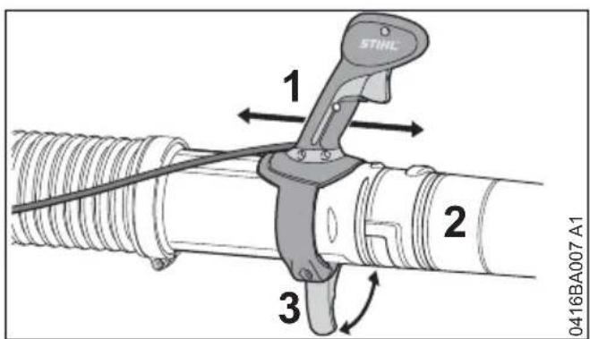 STIHL BR 450 C - Bedienungsgriff einstellen - 1