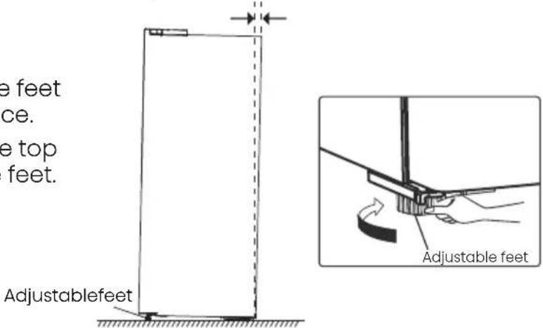 HISENSE RB372N4CCD - Leveling of appliance (if needed): - 1