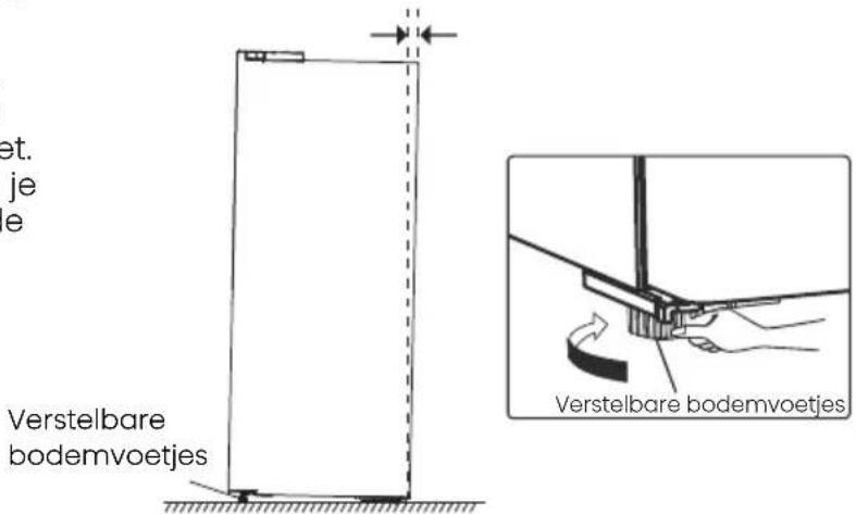 HISENSE RB372N4CCD - Waterpas zetten van het apparaat (indien nodig): - 2