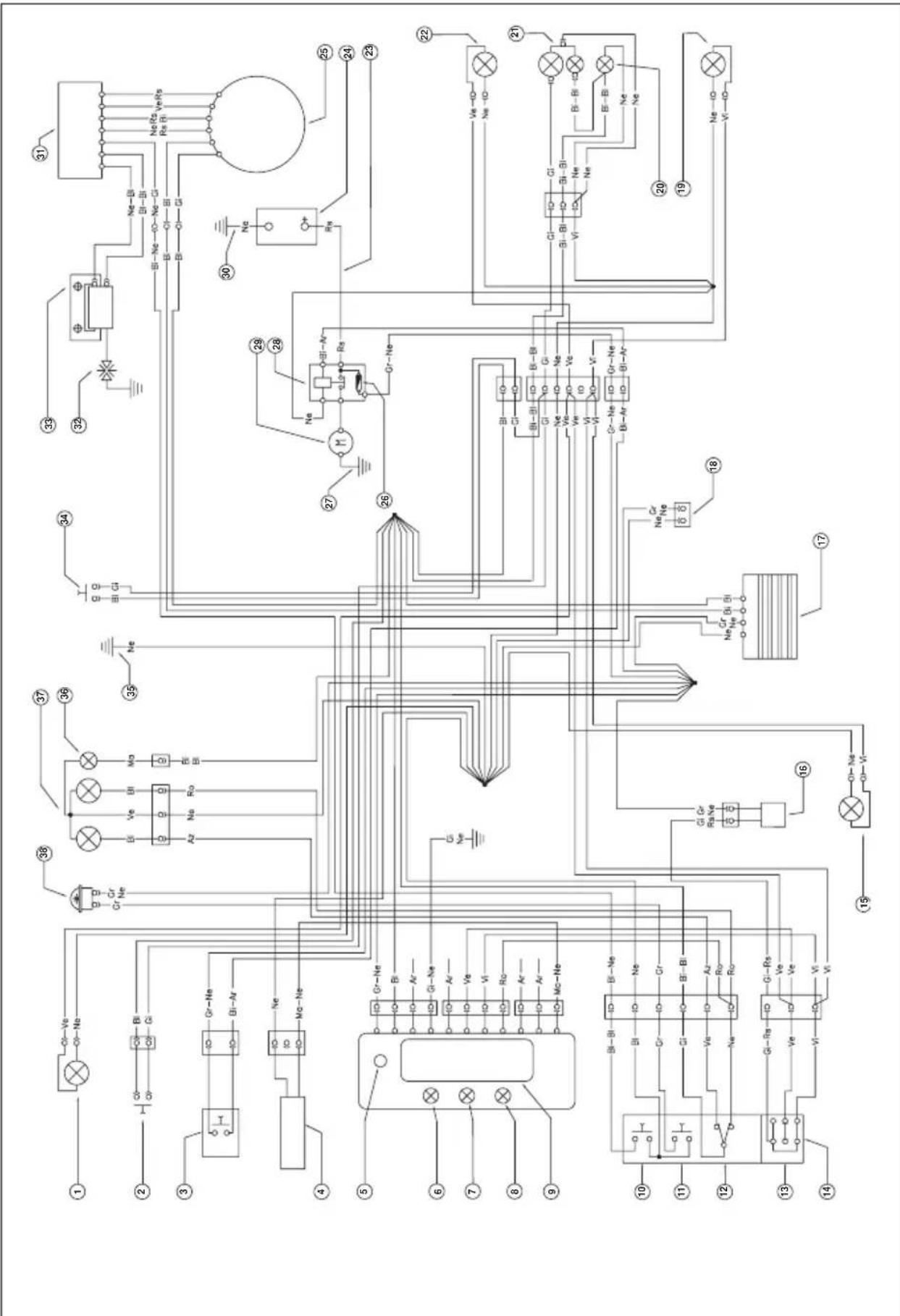 Beta RR 4T 400 (2008) - WIRING DIAGRAM - 1