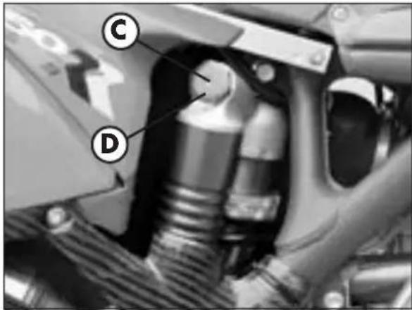 Beta RR 4T 400 (2008) - ADJUSTING THE HYDRAULIC REBOUND DAMPER - 1