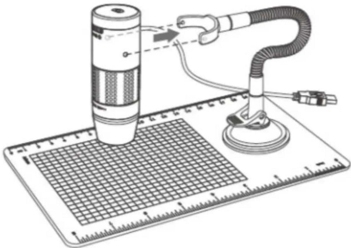 Reflecta DigiMicroscope Flex - Fijar el microscopio al soporte - 1