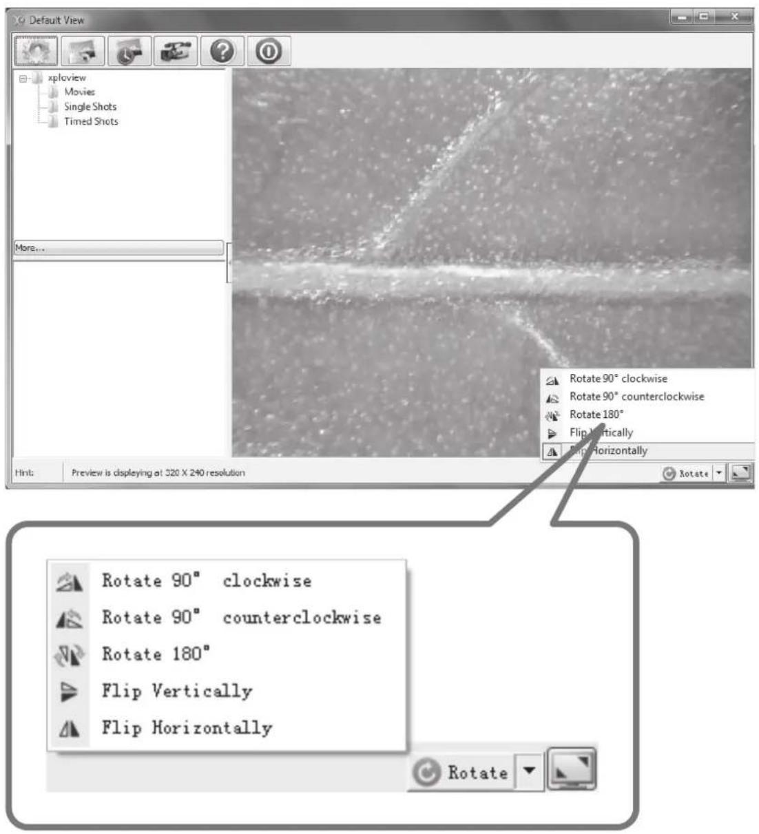 Reflecta DigiMicroscope Flex - Image rotation / flip - 1