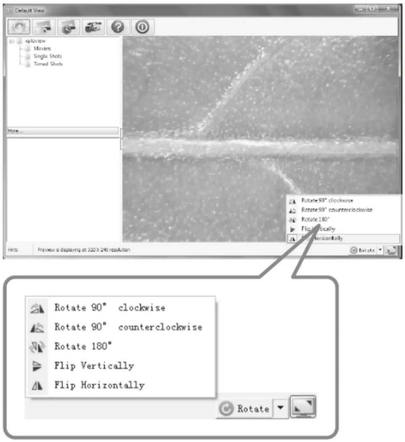 Reflecta DigiMicroscope Flex - Rotazione/Capovolgimento dell'immagine - 1