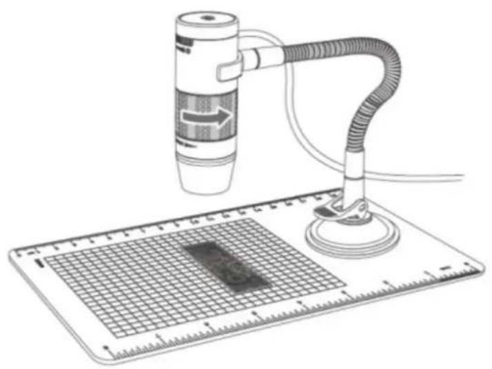 Reflecta DigiMicroscope Flex - Weergave gebruikkamakende van de microspooholder - 1