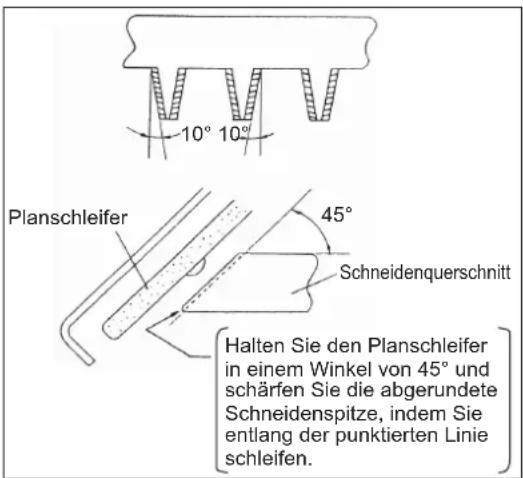 DOLMAR HT2375D - Nachstellen des Abstands zwischen oberen und unteren Messern - 2