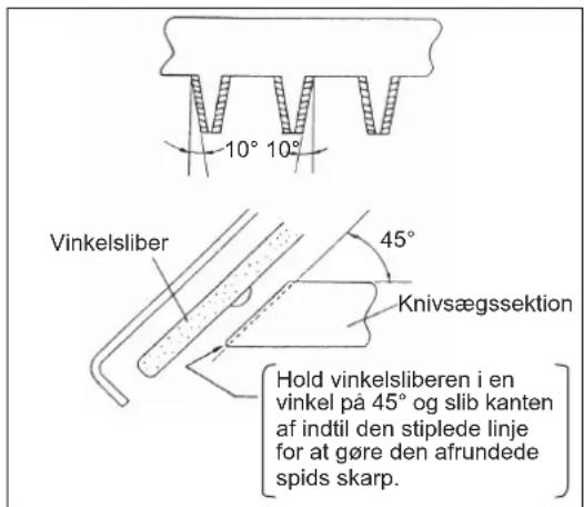 DOLMAR HT2375D - Justering af knivfrigang - 2
